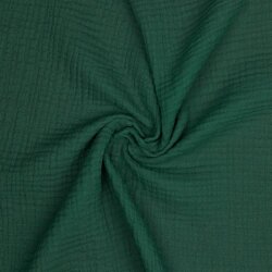 Dreilagiger Bio-Baumwoll-Musselin - smaragd