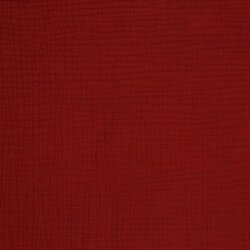 Mussola di cotone organico a tre strati - rosso rubino