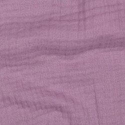 Mussola di cotone organico a tre strati - malva