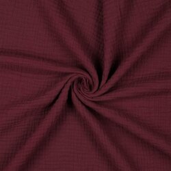 Three-layer organic cotton muslin - aubergine