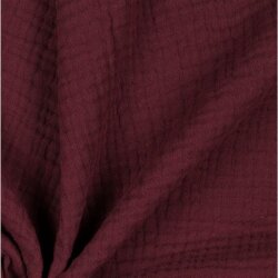 Three-layer organic cotton muslin - aubergine