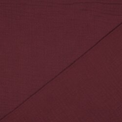 Three-layer organic cotton muslin - aubergine