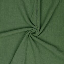 Baumwollstoff Slub vorgewaschen - gurkengrün