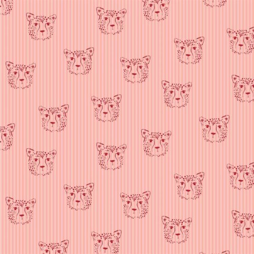 Cotton poplin LEOPARD PORTRAIT