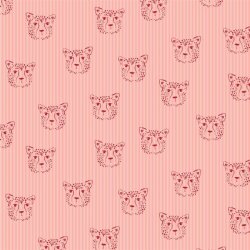 Cotton poplin LEOPARD PORTRAIT