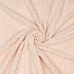 Tissu peluche en fausse fourrure - quartz rose
