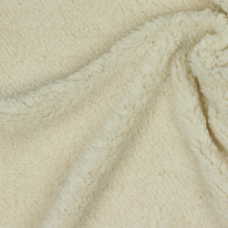 Tela de peluche de peluche de piel sintética - beige