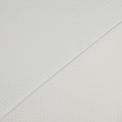 Quilted jersey small diamonds - cream