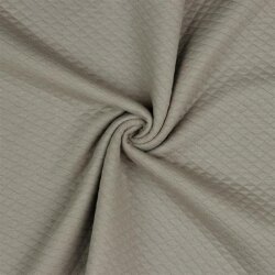 Quilted jersey small diamonds - taupe