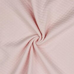 Quilted jersey small diamonds - quartz pink