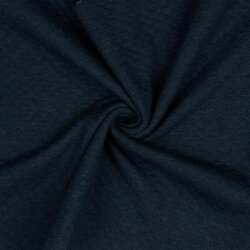 Quilted jersey small diamonds - navy blue mottled