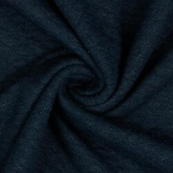 Quilted jersey small diamonds - navy blue mottled