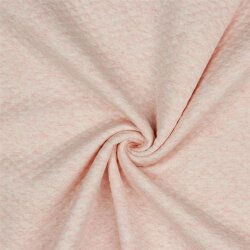 Quilted jersey small diamonds - pink mottled