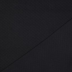Quilted jersey small diamonds - black