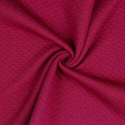 Quilted jersey small diamonds - cherry