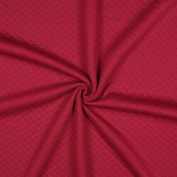Gewatteerde jersey kleine diamanten - kers