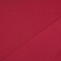 Quilted jersey small diamonds - cherry