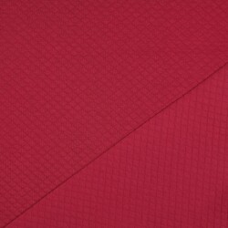 Gewatteerde jersey kleine diamanten - kers
