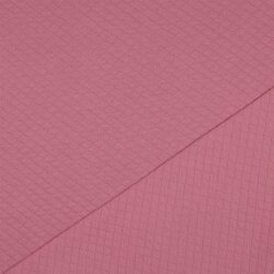 Quilted jersey small diamonds - mallow