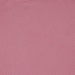 Quilted jersey small diamonds - mallow