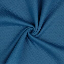 Quilted jersey small diamonds - blue