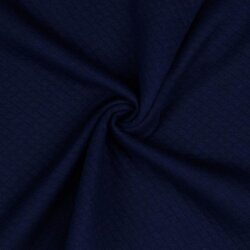 Quilted jersey small diamonds - dark blue