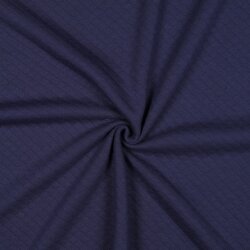 Gewatteerde jersey kleine diamanten - donkerblauw