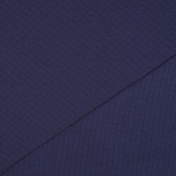 Quilted jersey small diamonds - dark blue