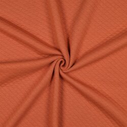 Gewatteerde jersey kleine diamanten - lichte roest