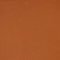 Quilted jersey small diamonds - light rust