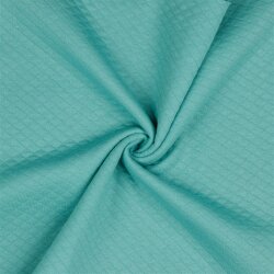 Gewatteerde jersey kleine diamanten - salie