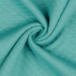 Quilted jersey small diamonds - sage