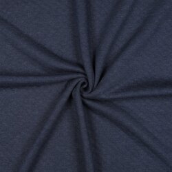 Gewatteerde jersey kleine diamanten - gevlekte indigo