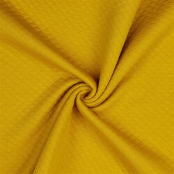 Gewatteerde jersey kleine diamanten - oker