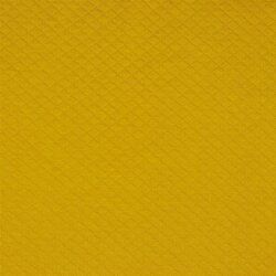 Quilted jersey small diamonds - ochre