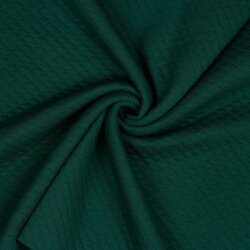 Quilted jersey small diamonds - dark green
