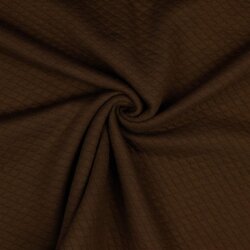 Quilted jersey small diamonds - brown