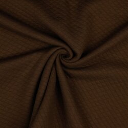 Gewatteerde jersey kleine diamanten - bruin