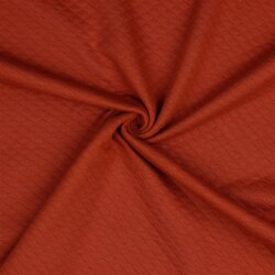 Gewatteerde jersey kleine diamanten - terracotta