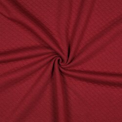 Gewatteerde jersey kleine diamanten - bordeaux