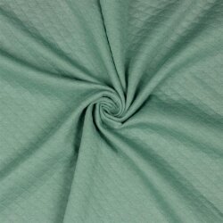 Quilted jersey small diamonds - old green