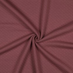 Gewatteerde jersey kleine diamanten - oude parel roze