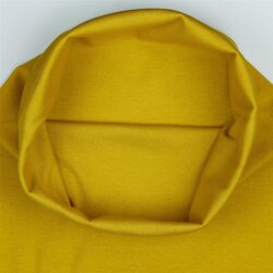 Poignets tricotés Bio~Organic *Gerda* - jaune moutarde
