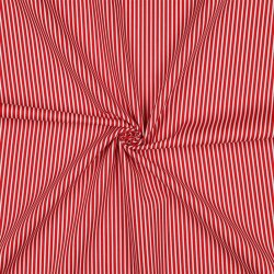 Katoenen popeline strepen - rood