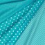 Popeline de coton à rayures - turquoise