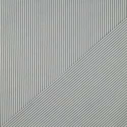 Popeline de coton à rayures - gris silex