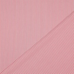Popeline di cotone a righe - rosa perla