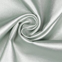 Imitatieleer metallic glans - licht zilver metallic
