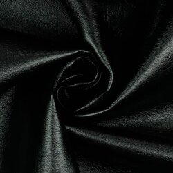 Kunstleder Metallik-Glanz - schwarz metallic