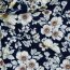 Viscose bloemen - donkerblauw